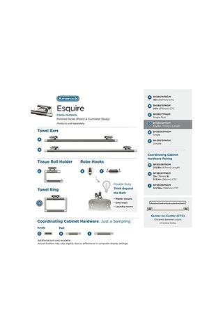 Amerock Corp Bh26612pngm Esquire Havlu Halkası, Cilalı Nikel/top Metali