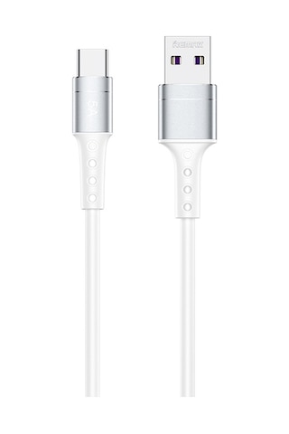 Remax Rc-198a Zincirleme Iı Serisi 5a Usb Usb-c / Tip-c Hızlı Şarj Veri Kablosu, Kablo Uzunluğu: 1m Beyaz