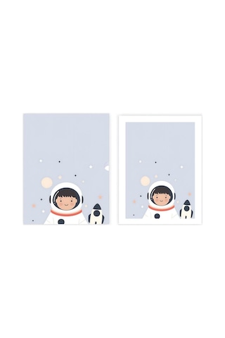 Lexroo Meraklı Minik Astronot, A4 Poster Ggk-ph015