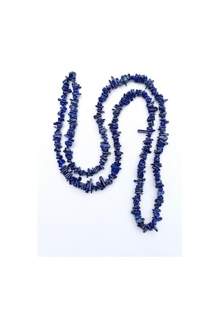 Lapis Lazuli Kırıktaş Dizi-80 Cm Gümüş