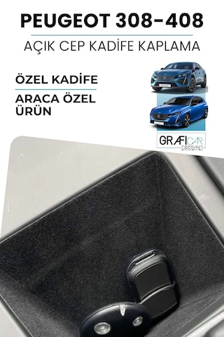 Peugeot 308-p5/408 Açık Cep İçin Kadife Kaplama