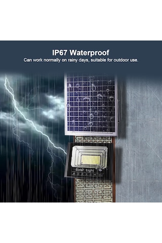 Padalink Güneş Enerjili Proje Lambası 40w 170 Led Işık Seviyesi Ayarlı, Işık Kontrol, Uzaktan Kumanda Ve Zamanlama İle Ip67 Su Geçirmez Çok Renkli