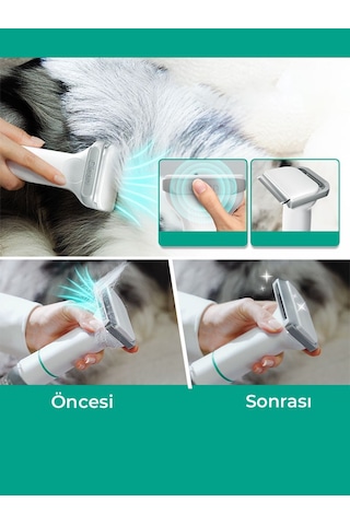İNSE P20 Evcil Hayvan Bakım Seti Kedi ve Köpek Tıraş Makinesı - Vakumlu Tarama ve Temizleme Seti