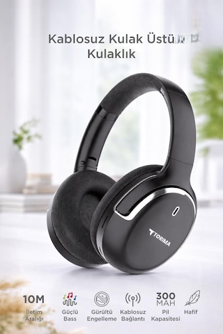 Torima HD60 Bluetooth Kulaklık Kulak Üstü Kablosuz Kulaklık