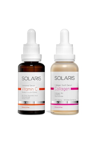 Solaris Vitamin C Serum 30 ML + Kolajen Serum 30 ML