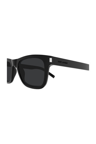 Saint Laurent Sl 819 001 52 Unisex Kare Siyah Kemik Güneş Gözlüğü Siyah