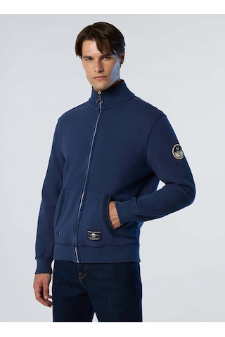 North Sails Koyu Mavi Erkek %100 Pamuk Regular Fit Sweatshirt Ns0000691126