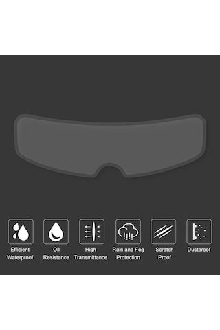 Motosiklet Kask Lens Filmi Evrensel Yağmur Kaydırıcı Şeffaf (529443670)