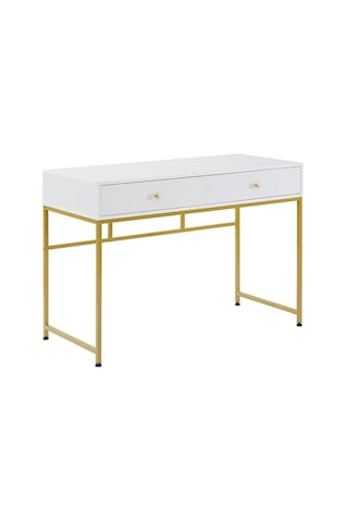 Serenity Beyaz Gold Metal Çalışma Masası