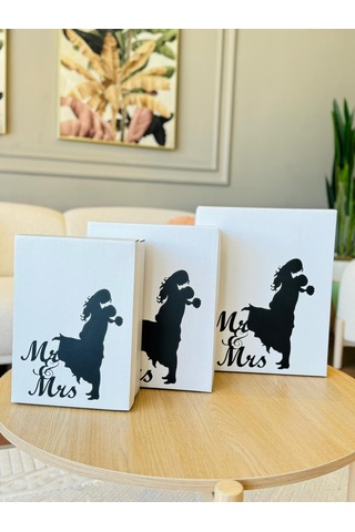 Mr & Mrs Box-gelin Damat Hediye Kutusu-nişan Bohça Kutusu-özel Tasarım Hediye Kutusu