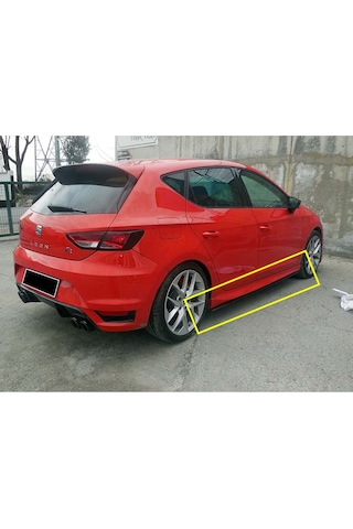 Seat Leon Mk3 Aero Yan Marşpiyel Seti Plastik 2 Adet Mat Siyah 2012-2020 Karlık+ek+bodykit