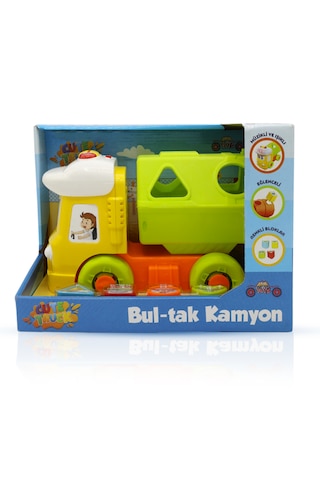 Aya-40197 Sesli-ışıklı Sevimli Bultak Kamyon Sarı - Yeşil