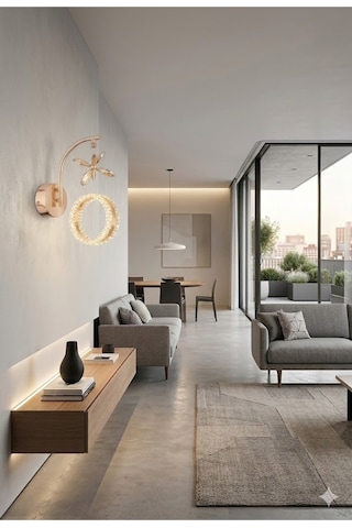 Aurea Model Tekli Gold 3 Renk Oturma Yatak Mutfak Çocuk Odası Modlu Led Aplik Kumandalı Altın
