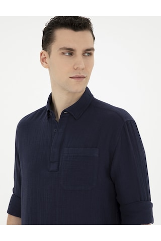 Pierre Cardin Erkek Lacivert Gömlek Desenli 50284592-vr033 Lacivert