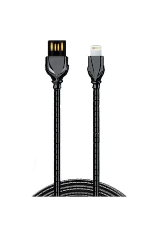 Ttaf T-CHR-03-3 USB-A To Lightning 2.4 A Çelik Zırhlı Şarj Data Aktarım Kablosu 1M