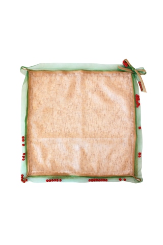 Ponponlu Bağlamalı Kırlent Kılıfı