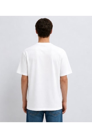 Mavi M0613283-620 Deniz Feneri Baskılı Tişört Erkek T-shirt Beyaz