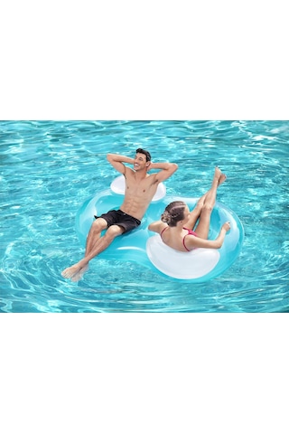Bestway 1.88m X 1.17m Çift Halkalı Yatak Çok Renkli