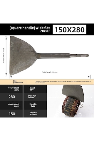 Yunboo Motor Bakır Tel Ayrımı Aleti - Geniş, Ultra İnce 150mm Kare Saplı Elektrik Çekiç Ve Çakı Ucu - Dayanıklı Çelik