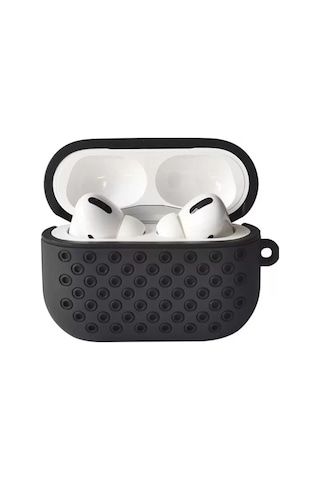 Newface Apple Airpods Uyumlu, Pro 2 2.nesil Spor Delikli Kılıf - Siyah-siyah