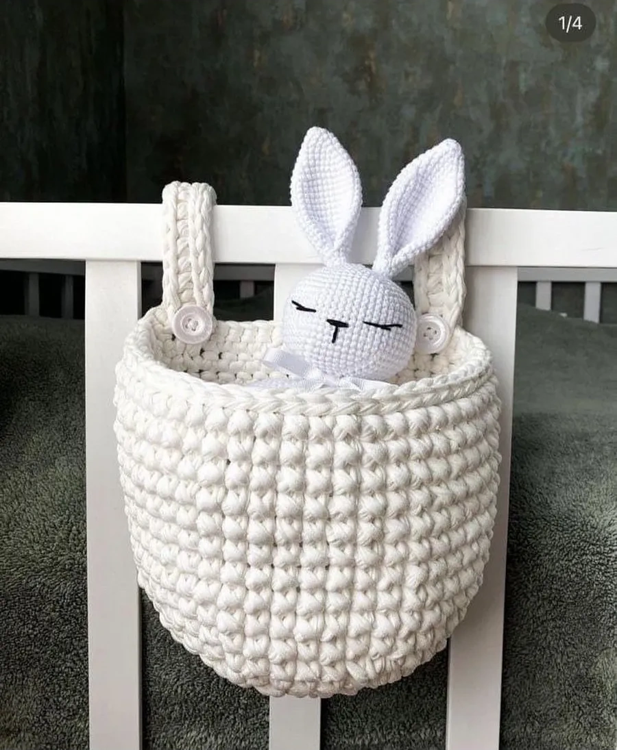 Sialia Knitting Beşik İçin Organizer-cep 206032397 Soğuk Beyaz