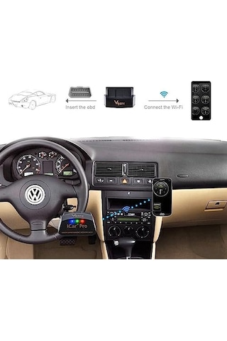 İcar Pro Wi-fi Elm327 Obd2 Obdıı Araba Otomatik Teşhis Tarayıcı Aracı Kontrol Motor Işık İos Apple iPhone Uyumlu/Apple İpad Uyumlu Uyumlu Uyumlu/android İçin Adaptörü Ile