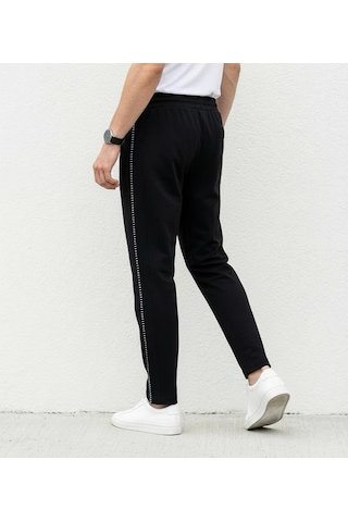 Plus Scorpion Erkek Slim Fit Pamuklu Eşofman Altı Siyah