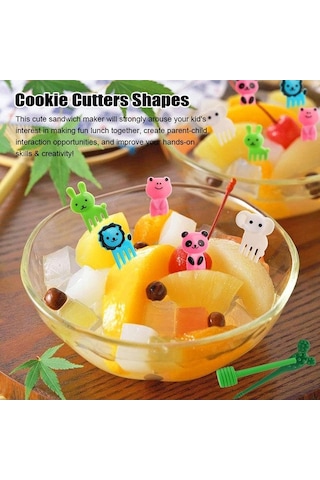 Bloomnest 32 Parça Sandviç Kesici Ve Sızdırmazlık Seti - Kurabiye, Meyve Sebze Kalıpları, Mutfak Aksesuarları Çok Renkli