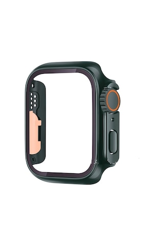 Apple Uyumlu Watch 44 MM Ultra Görünümlü Kasa Dönüştürücü Ekran Koruyucu 25 Beyaz