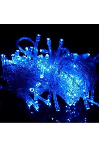 Tongxida Noel Led Işık Dizisi, 50m, 400 Led Mavi, Cn Fişi, Ev & Bahçe Dekoru Mavi