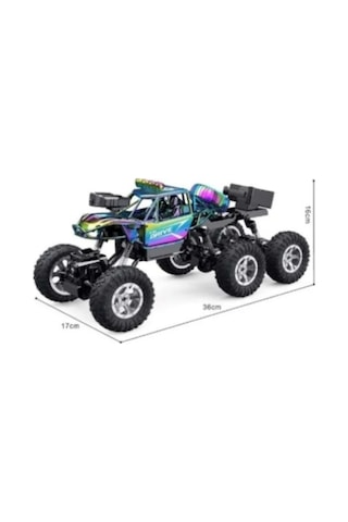 Kameralı 1:12 Telefon Kontrollü Off Road Araba Şarjlı, Duman Efektli, 6 Kanal Rc Araç Siyah