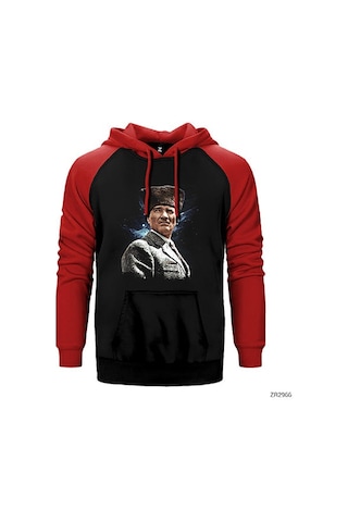 Atatürk Baş Komutan Sarı Renk Reglan Kol Sweatshirt / Hoodie