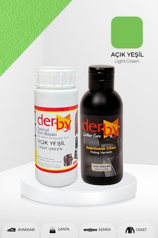 Derby Deri Mont Boyası ve Sabitleme Cilası 100 G Set