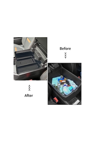 Springsun Chevrolet Silverado & Gmc Sierra 1500 2019-2023 Plastik Konsol Organizatörü - Siyah