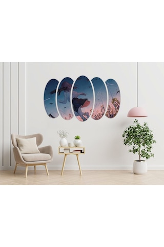 Anime Kız Rüzgar Türbini Kuşlar Mdf Tablo-0033