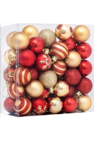 Suofeng 70 Adet 4cm Plastik Noel Topu - Hafif, Kırılmaz Noel Ağaç Dekorasyonu, Parlak Renkler, Ev Ve Ofis İçin Noel Süsleri