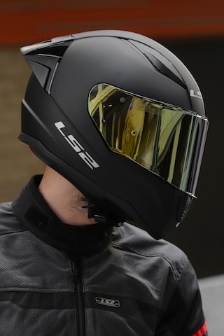 Ls2 Rapid Race Sarı Camlı Kask Mat Siyah