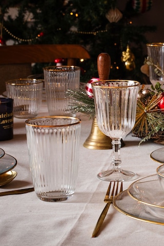 Rakle Splendid Gold Su Bardağı Seti 4'lü 290 CC