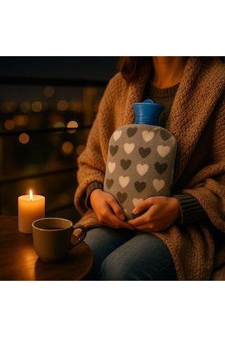 Delux Serisi Kış Konforu Pratik Isıtıcı Hediyelik Eşya 2 Litre Kılıflı Sıcak Su Torbası Diğer