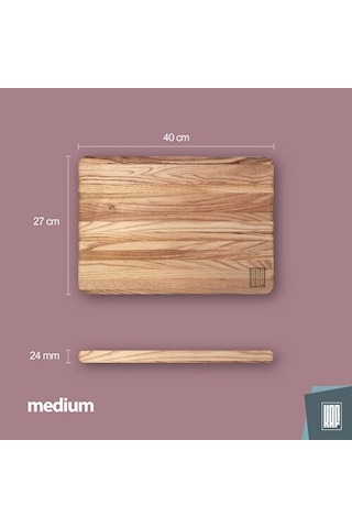 KAF Ahşap Lüks Kesme Tahtası Orta  Boy