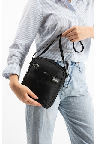 Sanmorris Unisex 4 Bölmeli Suya Dayanıklı Paraşüt Kumaş Omuz Çantası Sı-6033 Siyah