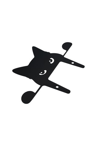 Wezone Siyah Kedi Figürlü Bahçe Dekoru - Akrilik Malzeme, Dış Mekan Süsleme İçin İdeal