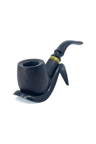 Dapper Bent Apple Briar Gül Kökü 9 Mm Filtreli El Yapımı Pipo - 2641