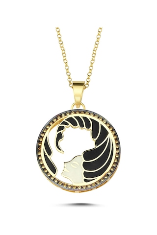 Kayra Mücevher Mineli Akrep Burcu Altın Kaplama Kolye