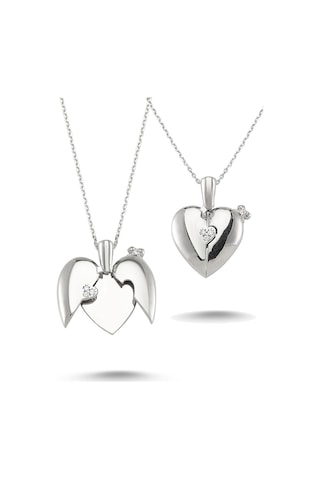 Kalbimdeki Sır Isim Yazılı Kalp Gümüş Kolye Isimli Wsn150