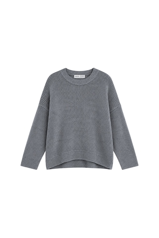 Vadon 1039 Kadın Salaş Yumuşak Dokulu Oversize Basic Triko Kazak Antrasit