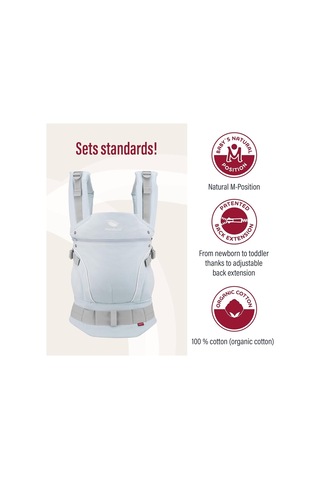 Manduca First Ergonomik Bebek Taşıyıcı 3 Taşıma Pozisyonu, Ayarlanabilir ve Konforlu Portbebe Açık Mavi Tek Ebat