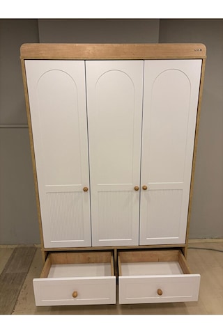 Marin 3 Kapılı Dolap, Bebek Ve Genç Odası Dolap Beyaz
