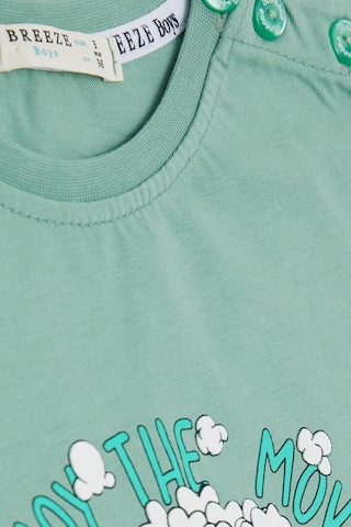 Breeze Girls & Boys Erkek Çocuk Tişört Pop Corn Baskılı 2-6 Yaş, Mint Yeşili-mint Yeşili Mint