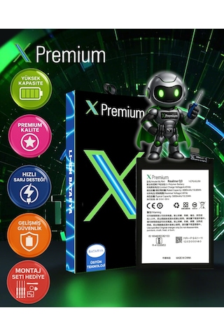 Xpremium Oppo Realme Q3 Uyumlu Batarya Pil Süper Yüksek Kalite 5000 Mah Blp841